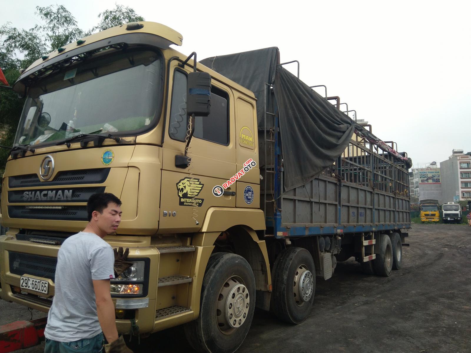 Bán xe tải SHACMAN 4 chân, 18 tấn đời 2015, màu vàng, nhập khẩu TQ-3