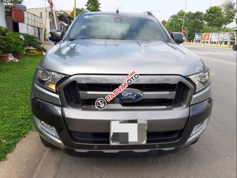 Bán Ford Ranger Wildtrack 3.2 đời 2016, màu xám, nhập khẩu  -0