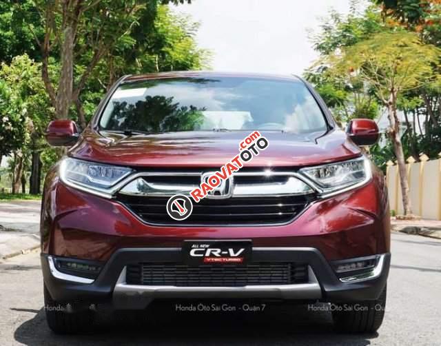 Cần bán Honda CR V G đời 2019, màu đỏ, nhập khẩu-0