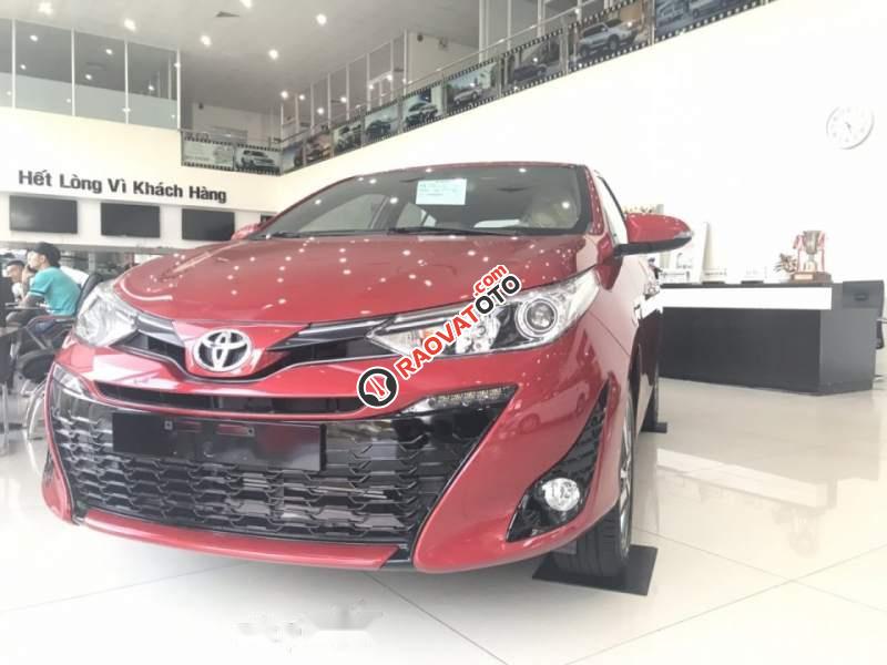 Bán Toyota Yaris 2019, màu đỏ, nhập khẩu, giá tốt-0