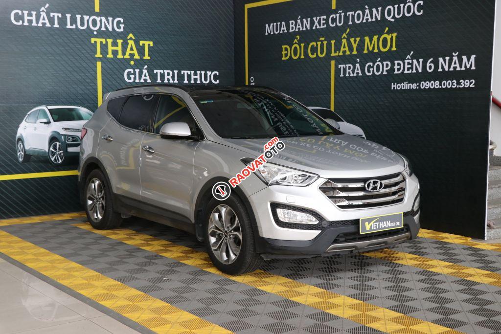 Bán xe Hyundai Santa Fe 2.4AT 2WD 7 chỗ sản xuất năm 2015, màu bạc, 856tr-10