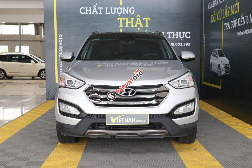 Bán xe Hyundai Santa Fe 2.4AT 2WD 7 chỗ sản xuất năm 2015, màu bạc, 856tr-12