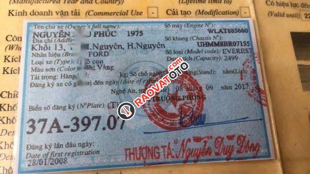 Bán xe Everest 2.5 2008, máy dầu, số tay, màu ghi vàng-1