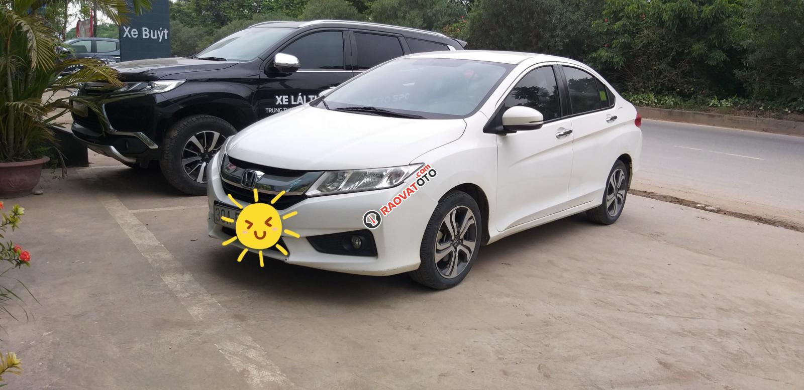 Bán Honda City CVT năm sản xuất 2015, màu trắng. Tiếp anh em thiện chí-0