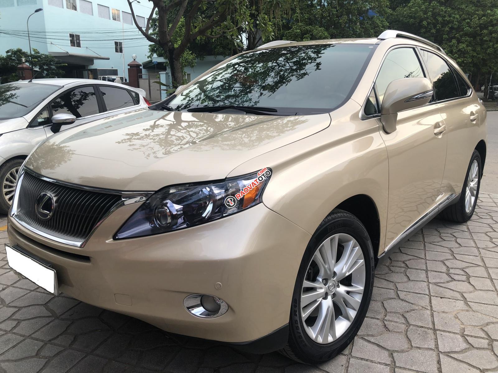 Bán xe Lexus RX450H nhập Mỹ, sản xuất 2010. Xe màu vàng cát, nội thất màu kem-6