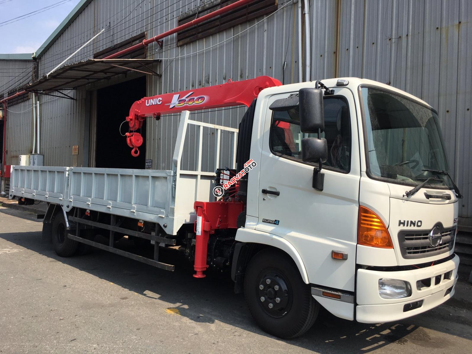 LH: 0901 47 47 38 - Xe tải cẩu Hino 5 tấn, thùng 6.1m, cẩu Unic mới 100%-2