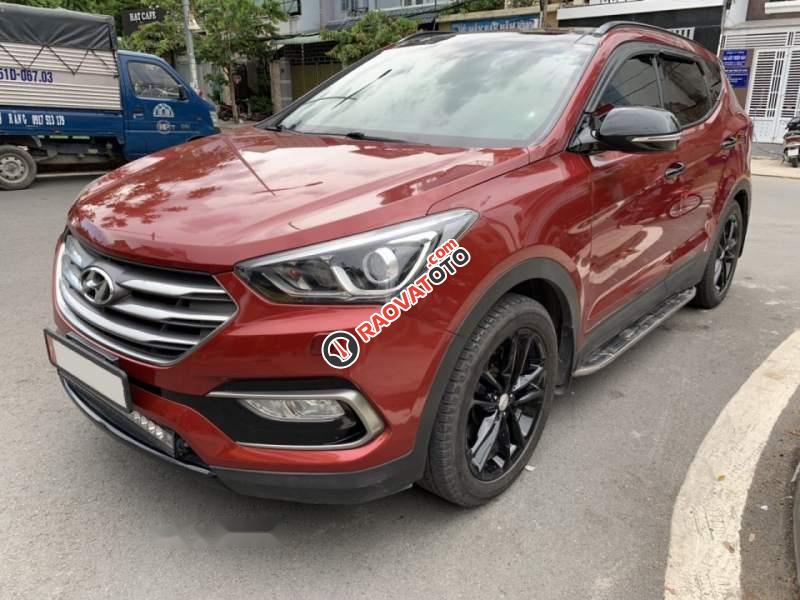 Bán Hyundai Santa Fe 2.2 AT sản xuất năm 2017, màu đỏ-1