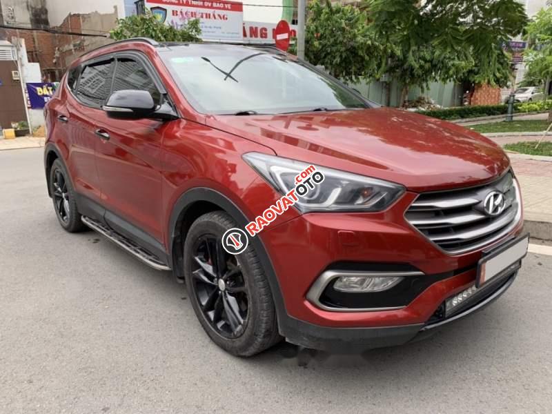 Bán Hyundai Santa Fe 2.2 AT sản xuất năm 2017, màu đỏ-2