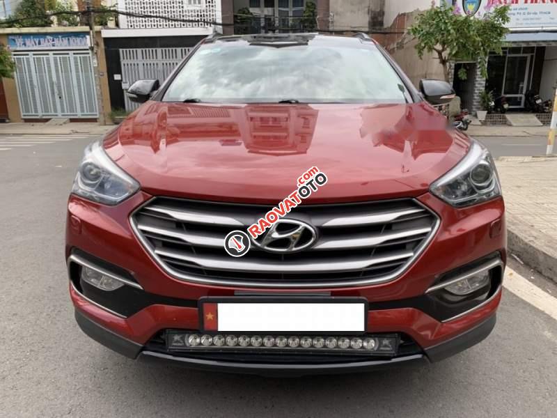 Bán Hyundai Santa Fe 2.2 AT sản xuất năm 2017, màu đỏ-0