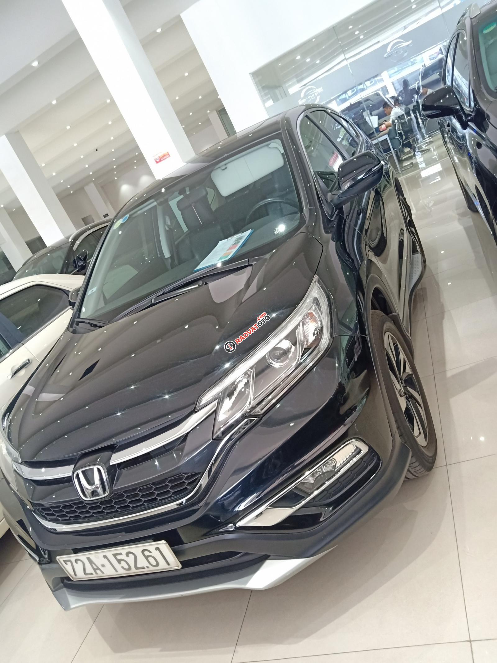 Bán xe Honda CR V 2.4AT sản xuất cuối 2015, bản full opition, màu đen, xe còn rất mới, rất đẹp-1