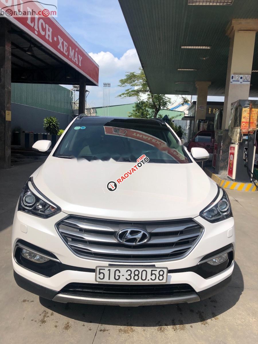 Bán xe Hyundai Santa Fe 2.2 AT năm sản xuất 2017, màu trắng-2