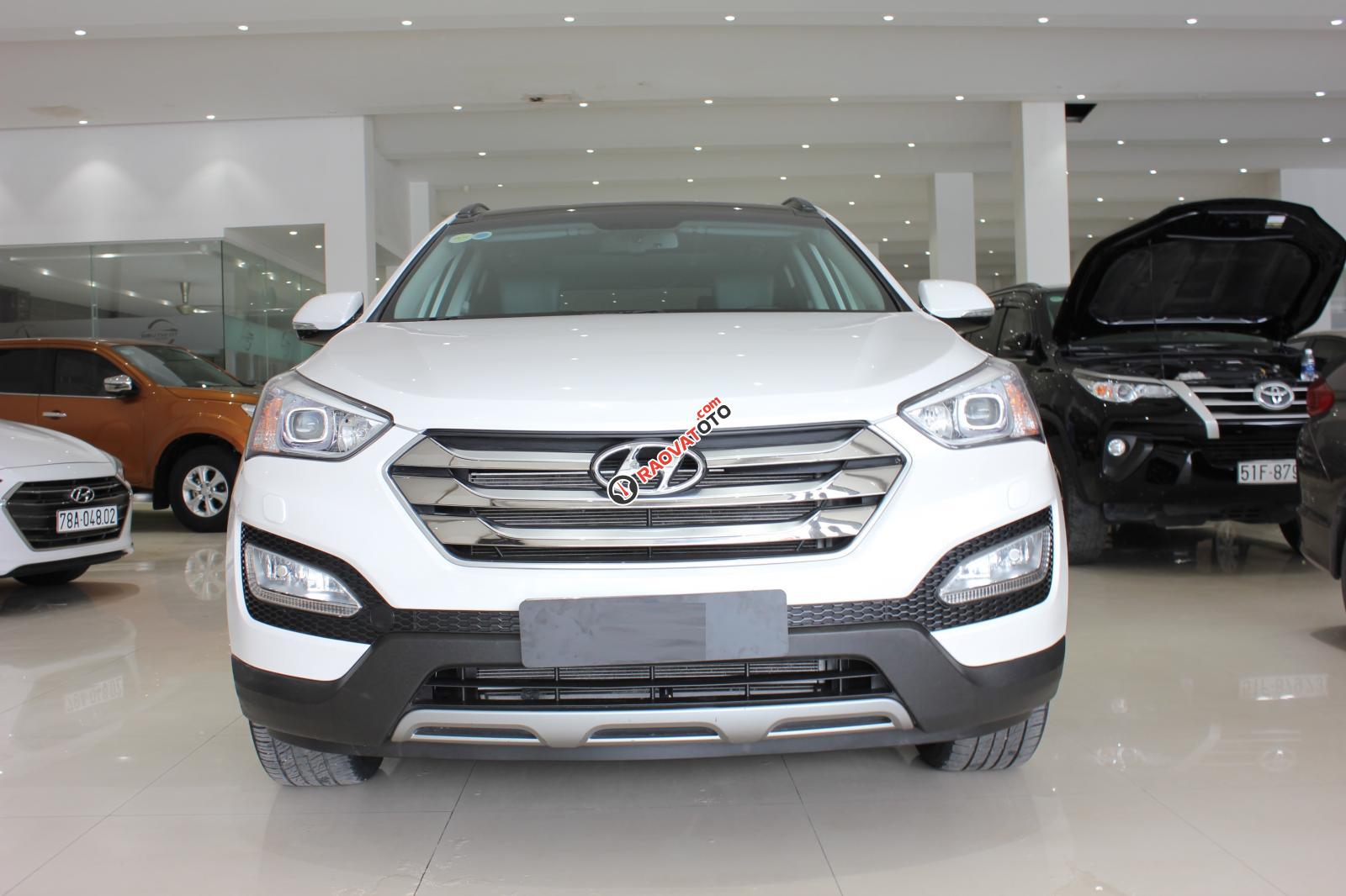 Bán xe Hyundai Santa Fe 4WD 2015, màu trắng, giá 870tr-1