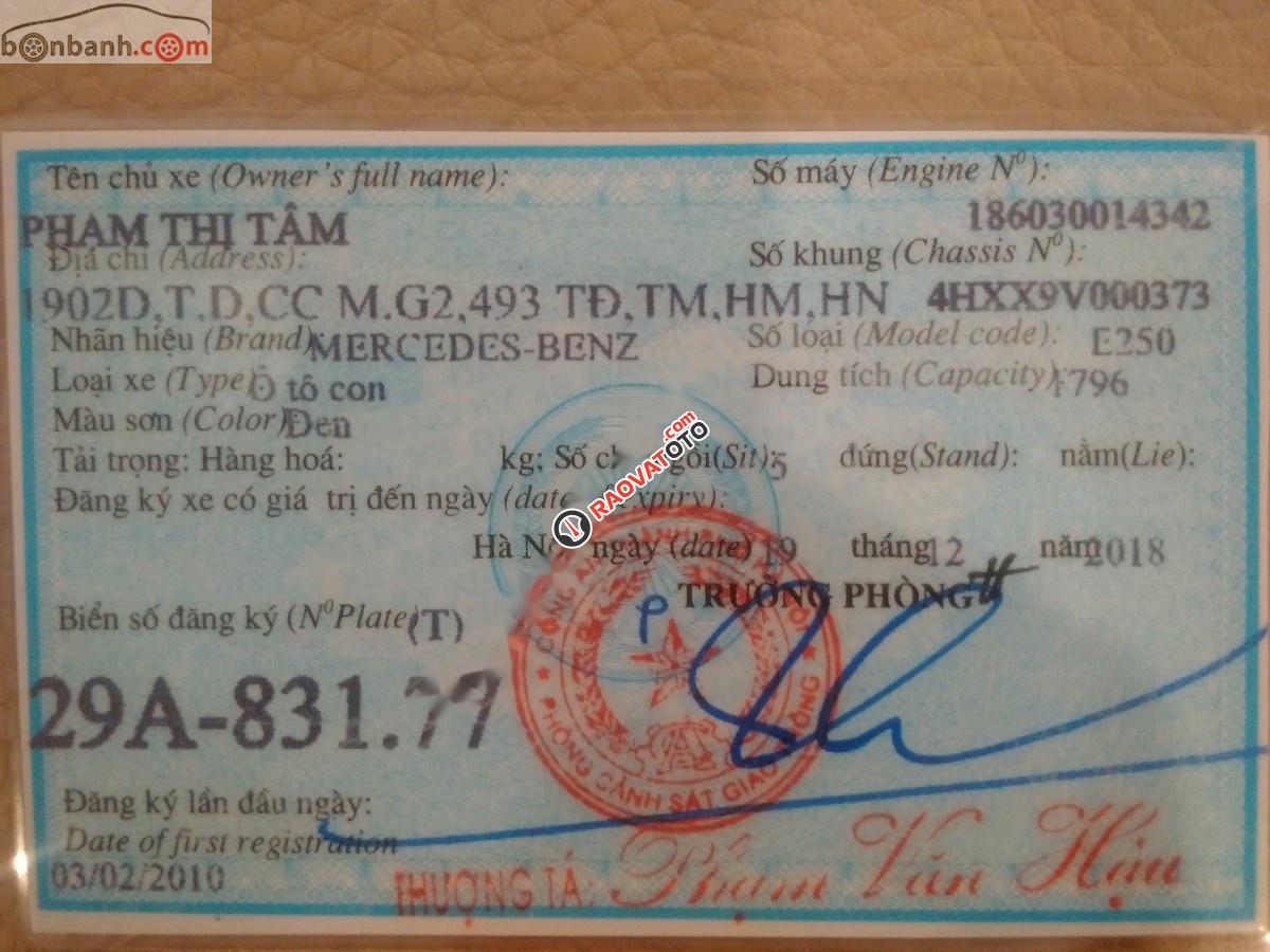 Cần bán Mercedes E250 năm sản xuất 2010, màu đen, chính chủ -4