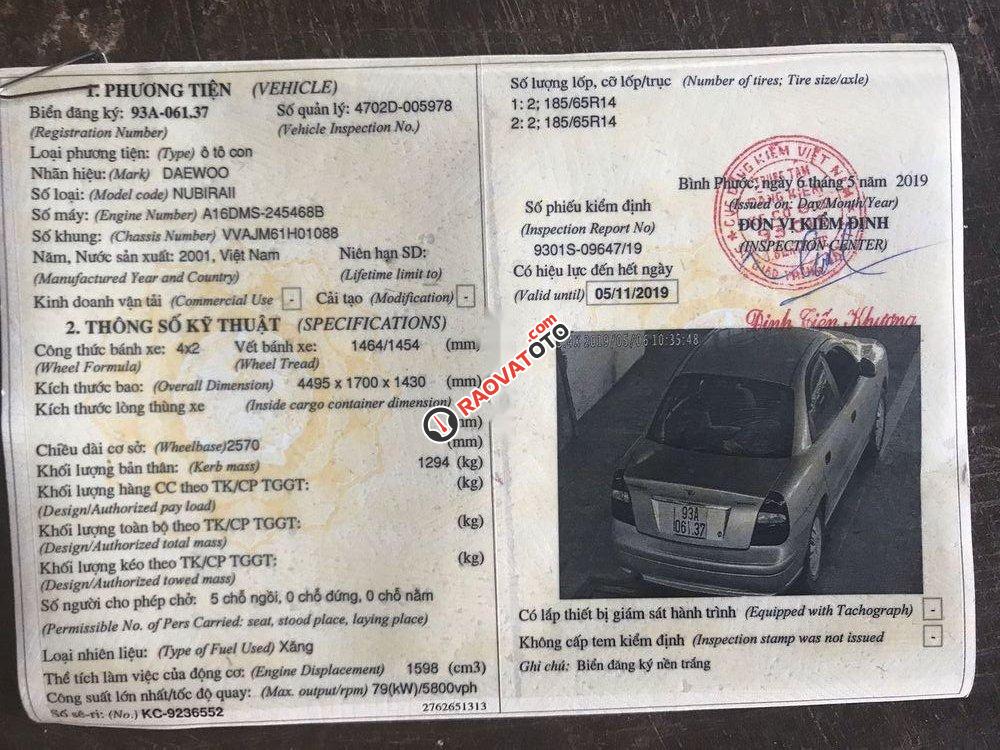 Bán Daewoo Nubira II 2001, màu bạc, nhập khẩu-5