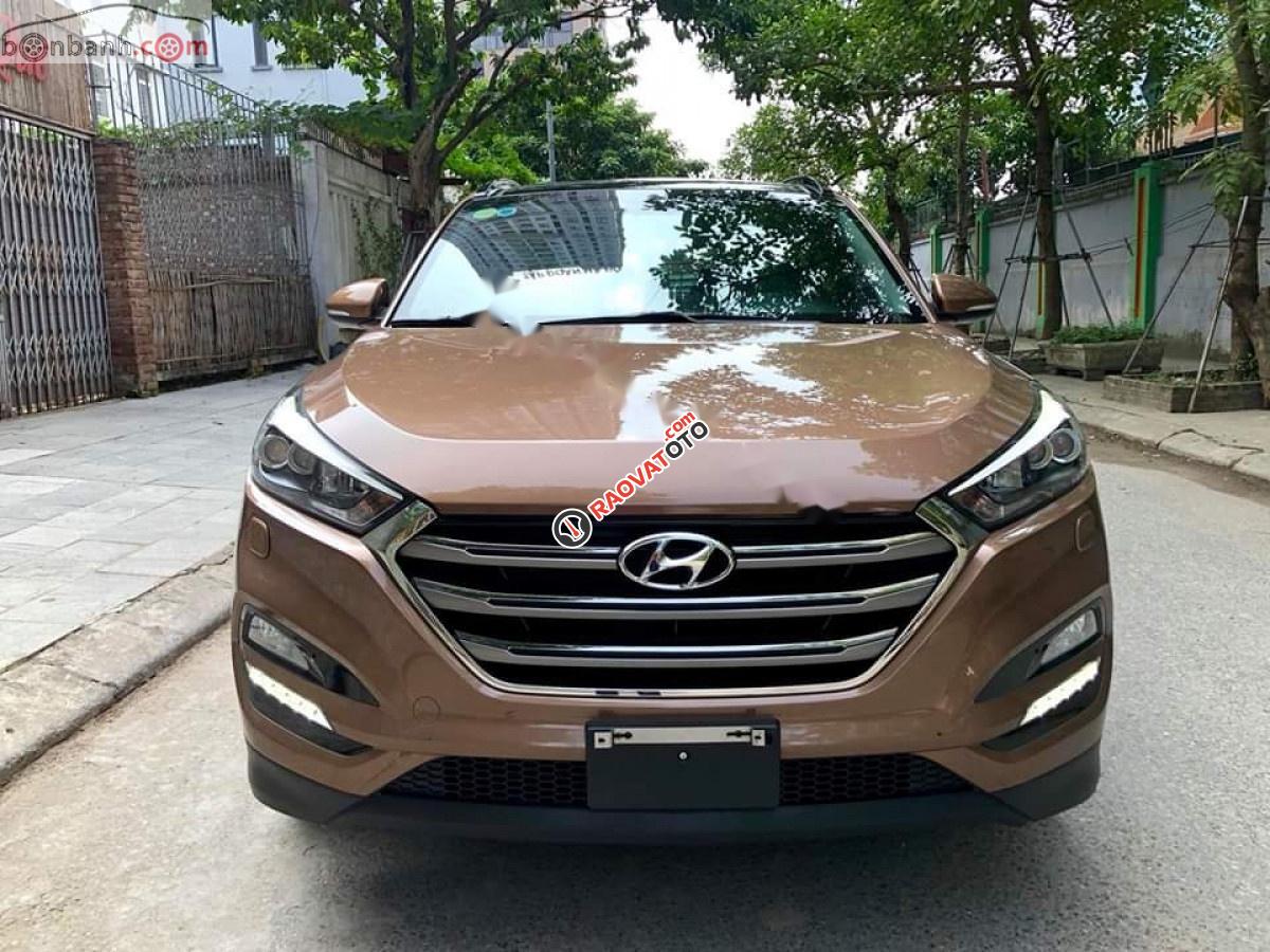 Bán Hyundai Tucson 2.0AT đời 2016, màu nâu, nhập khẩu -0