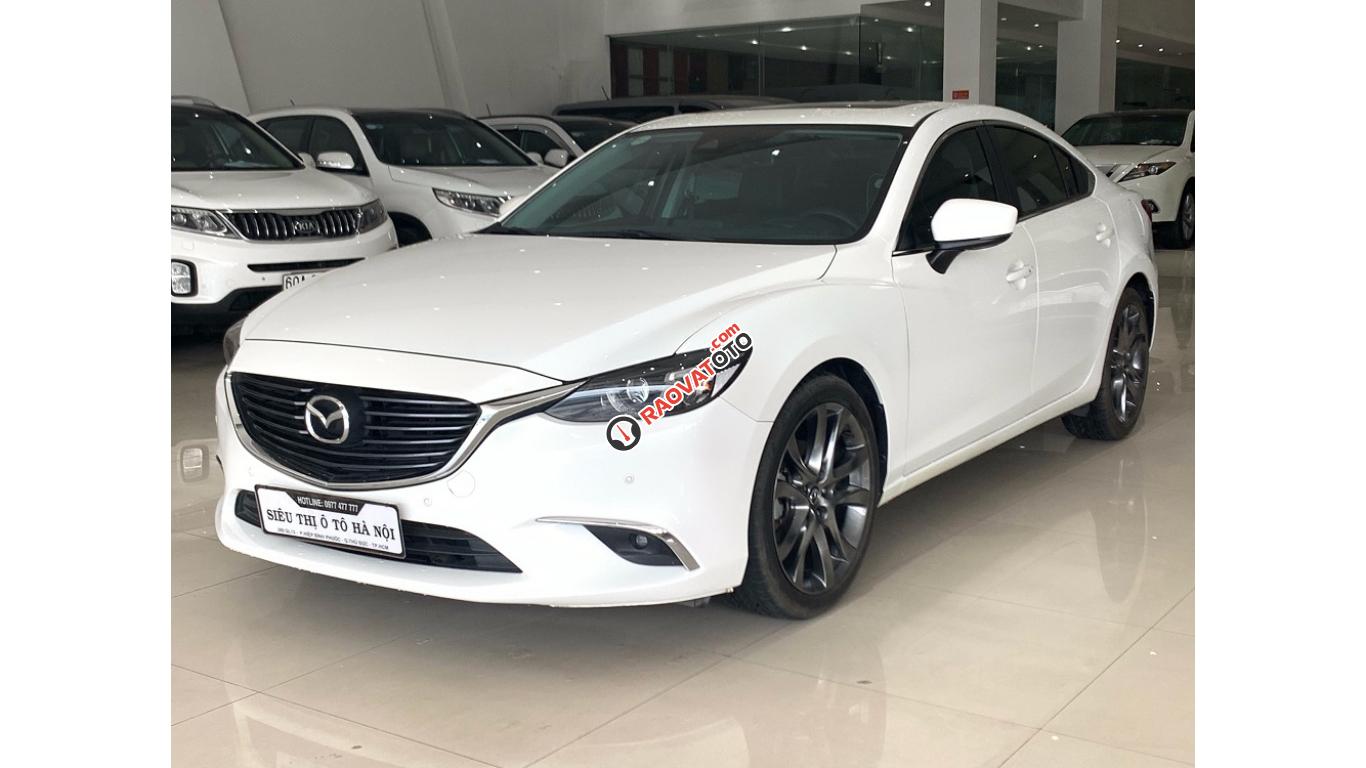 Bán Mazda 6 2.0 AT 2018, màu trắng, odo 27.000 km. Hotline: 0985.190491 Ngọc-8