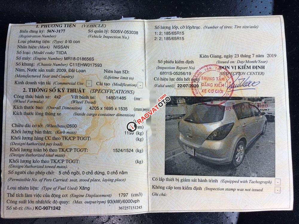 Cần bán Nissan Tiida đời 2009, nhập khẩu nguyên chiếc chính hãng-0