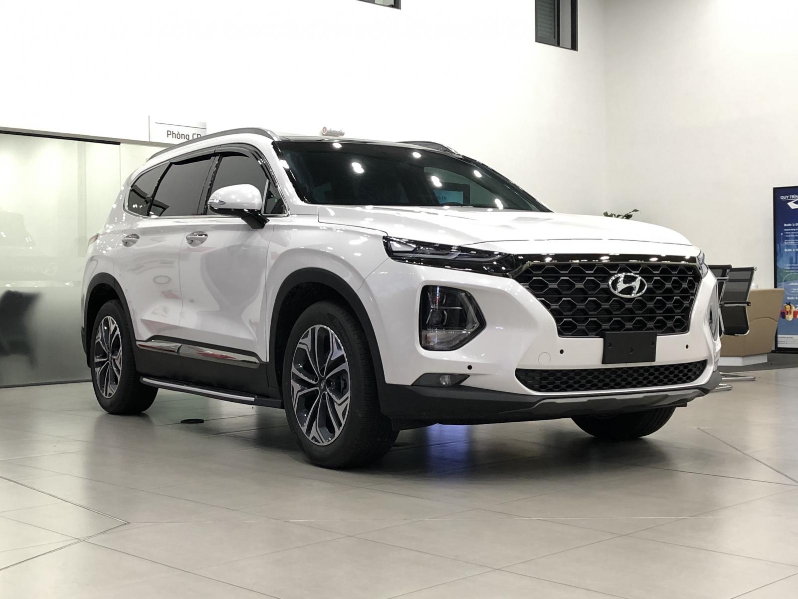 Bán ô tô Hyundai Santa Fe đời 2019, màu trắng-0