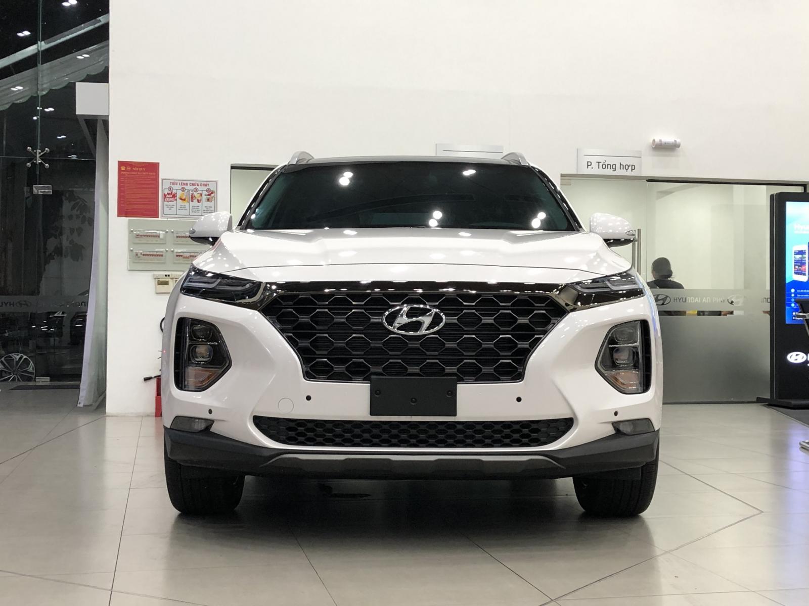 Bán ô tô Hyundai Santa Fe đời 2019, màu trắng-1