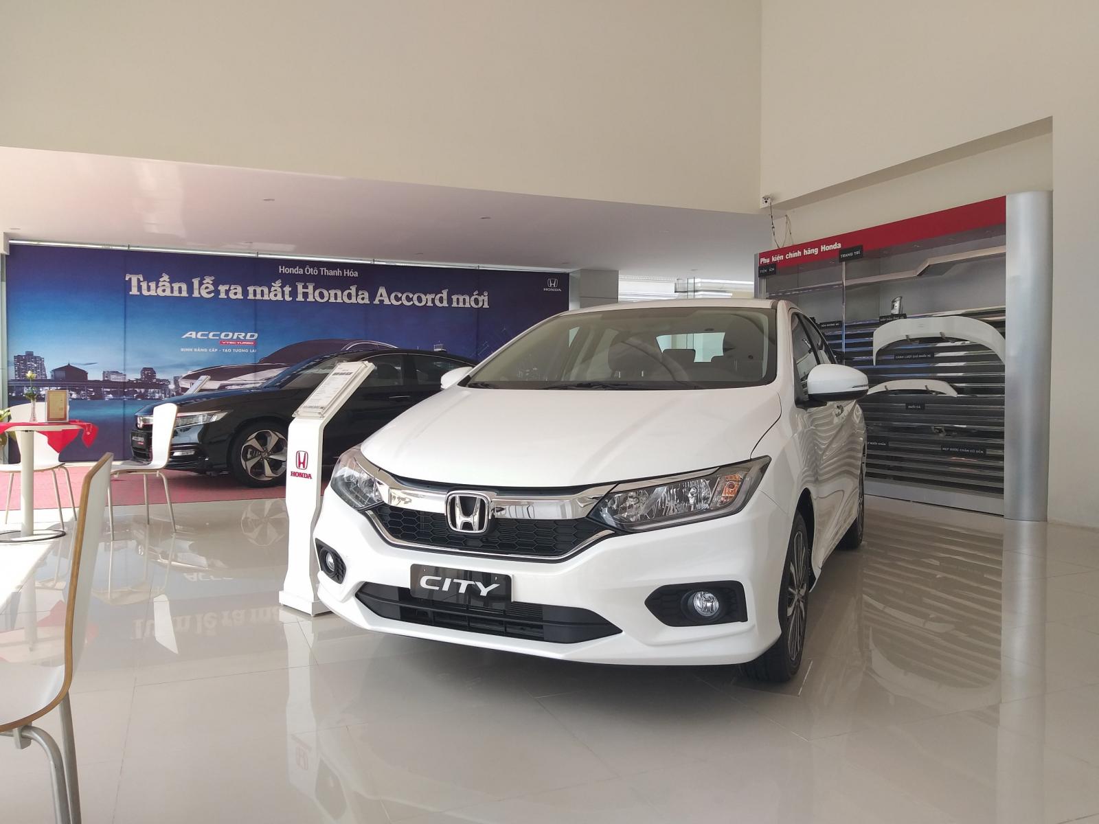 Honda Ôtô Thanh Hóa, giao ngay Honda City 1.5 CVT màu trắng, đời 2019, giá tốt. LH: 0962028368-0