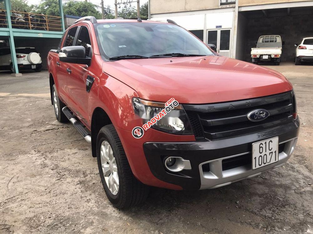 Cần bán Ford Ranger sản xuất 2014, màu đỏ, số tự động-0