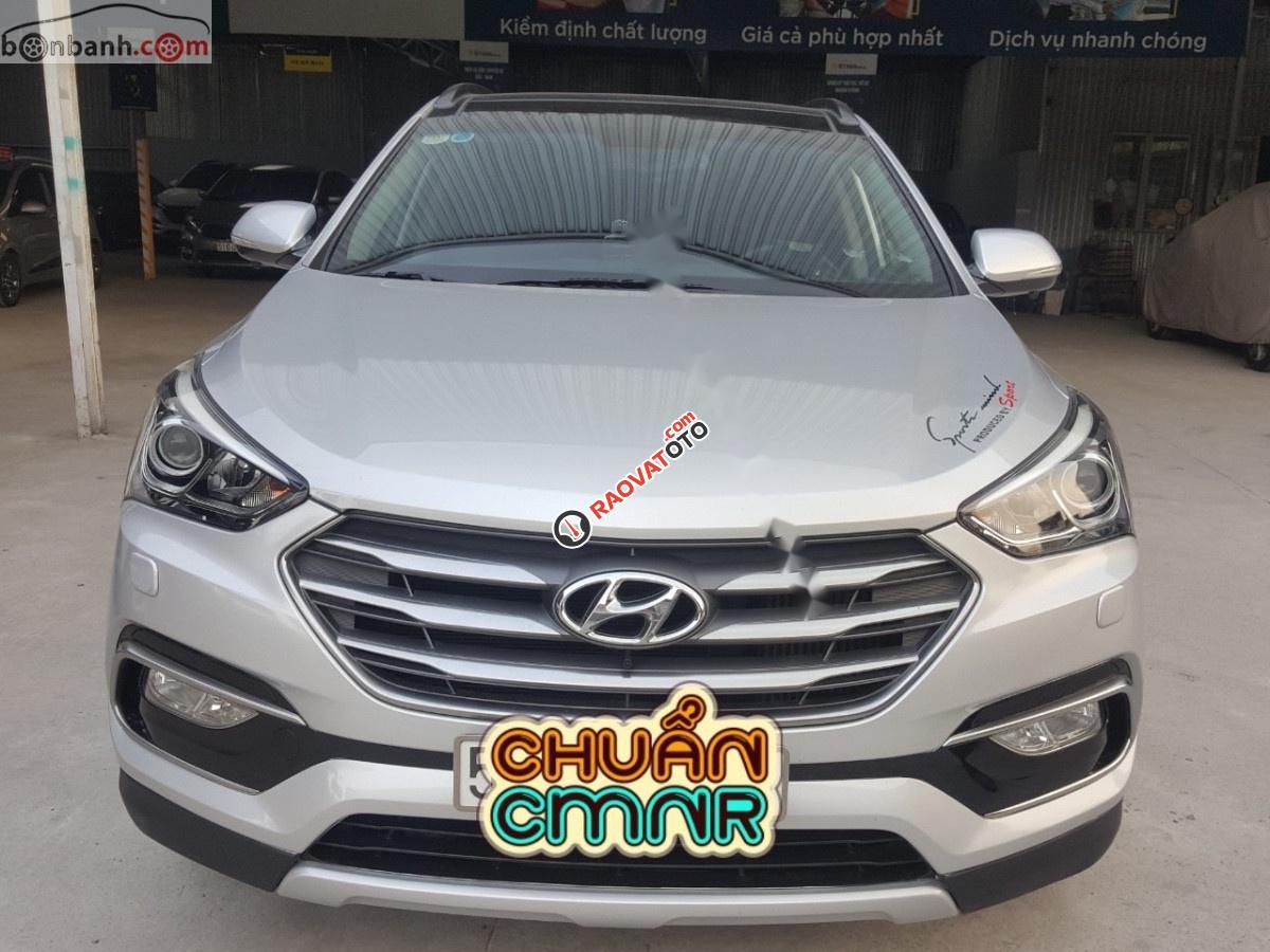 Cần bán Hyundai Santa Fe 2.2L 4WD đời 2017, màu bạc số tự động-7