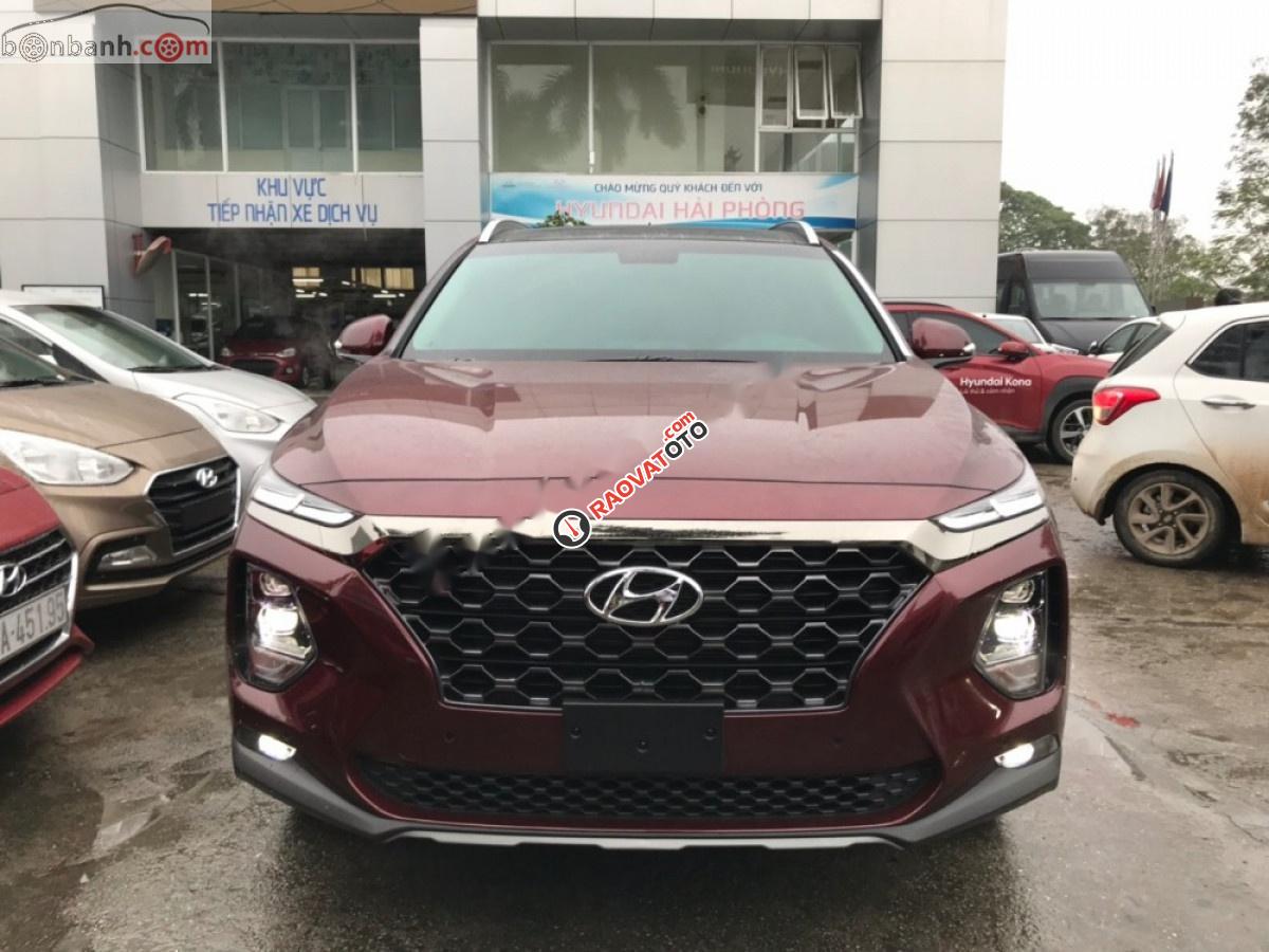Bán Hyundai Santa Fe 2.2L 2019, màu đỏ, giá tốt-4