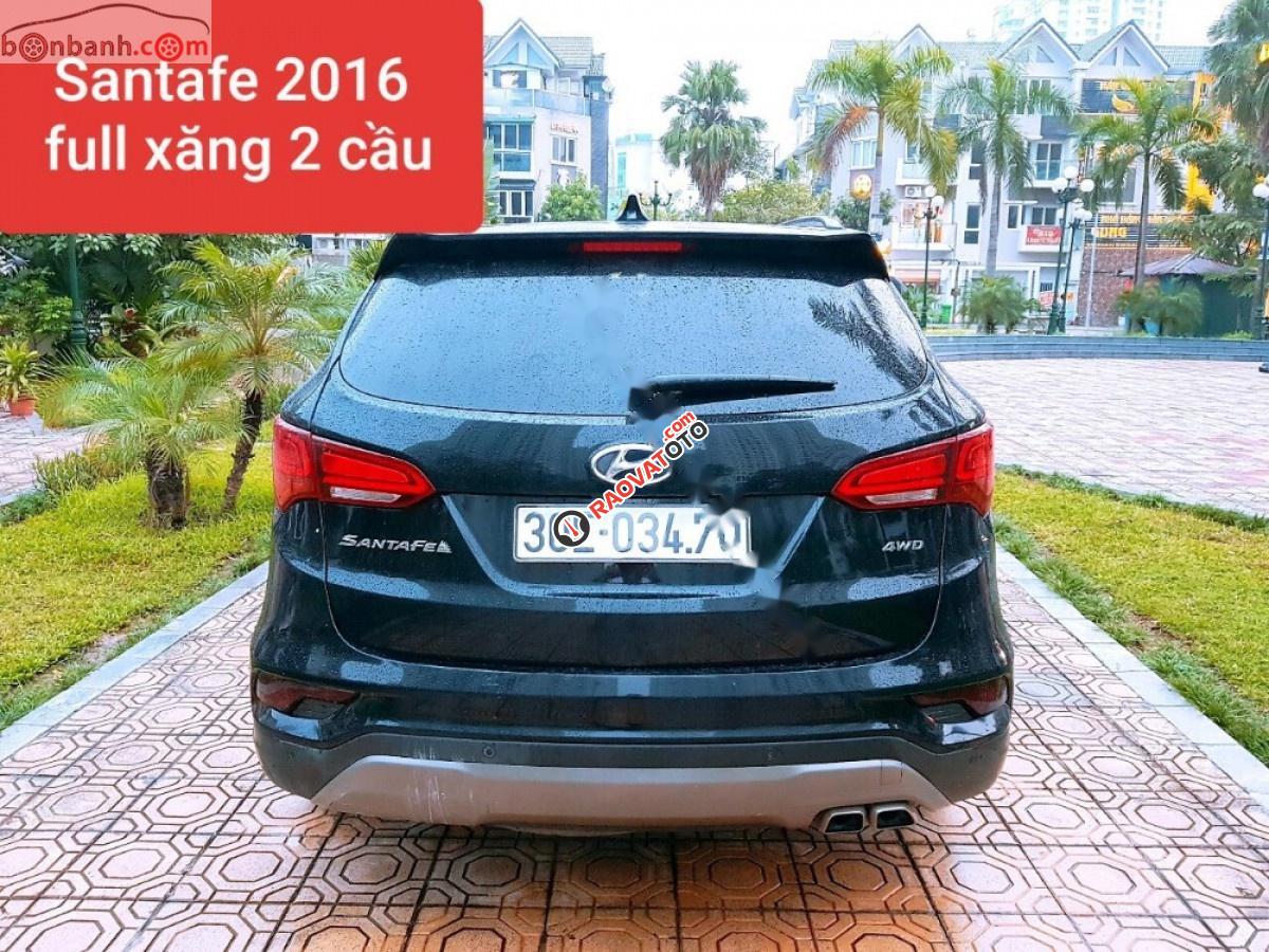 Cần bán gấp Hyundai Santa Fe 2.4L 4WD năm 2016, màu đen, giá 895tr-2