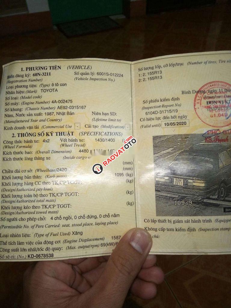 Bán Toyota Corolla sản xuất năm 1987, nhập khẩu, giá tốt-1