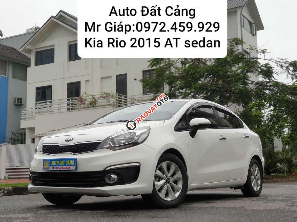 Bán Kia Rio AT đời 2015, màu trắng, nhập khẩu, giá tốt-0