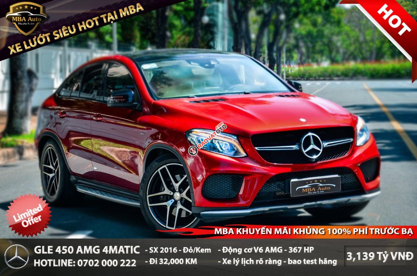 Cần bán lại chiếc Mercedes-Benz GLE 450 4Matic, sản xuất 2016, màu đỏ, xe nhập-13