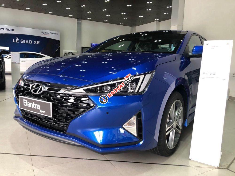 Hyundai Elantra 1.6 Turbo năm 2019, màu xanh, 719 triệu-1