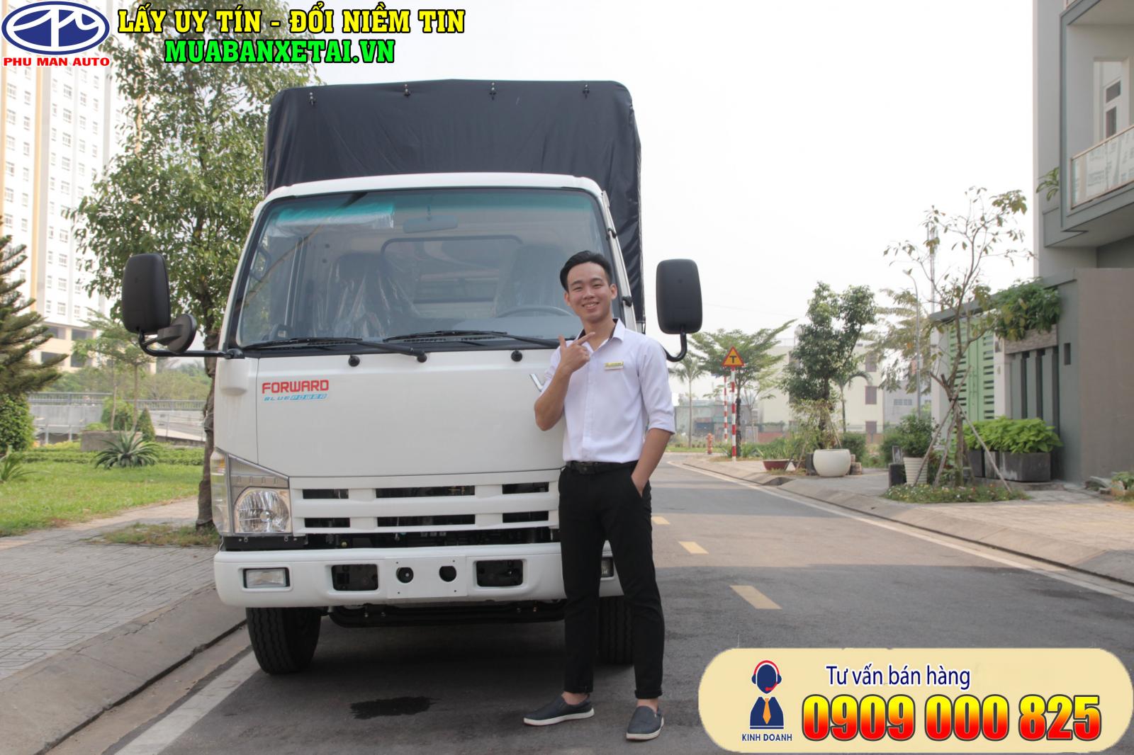 “Giá mới” xe tải Isuzu Vĩnh Phát 1.9 tấn, thùng dài 6.2 mét - 0909 000 825-0