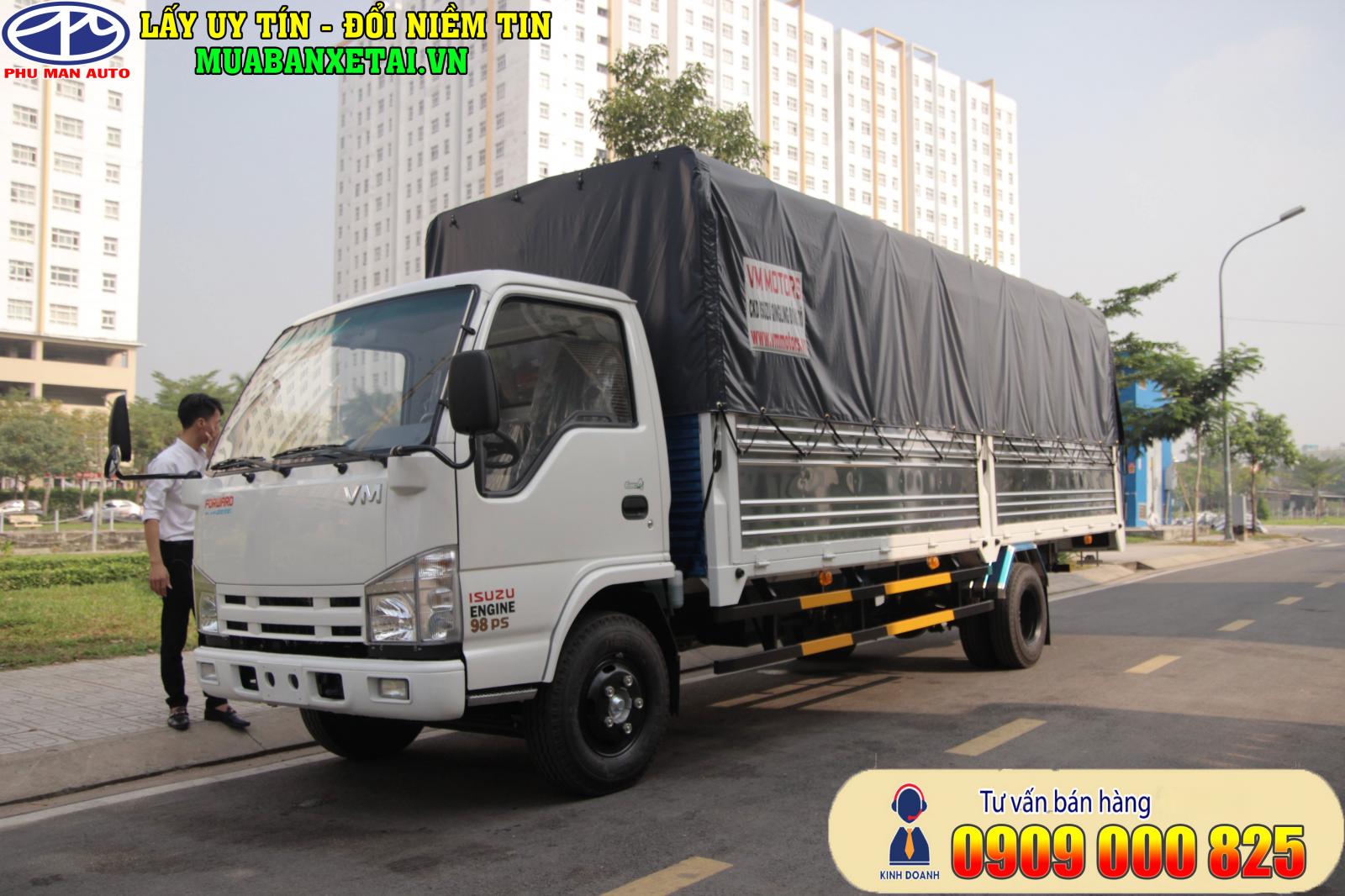 “Giá mới” xe tải Isuzu Vĩnh Phát 1.9 tấn, thùng dài 6.2 mét - 0909 000 825-3