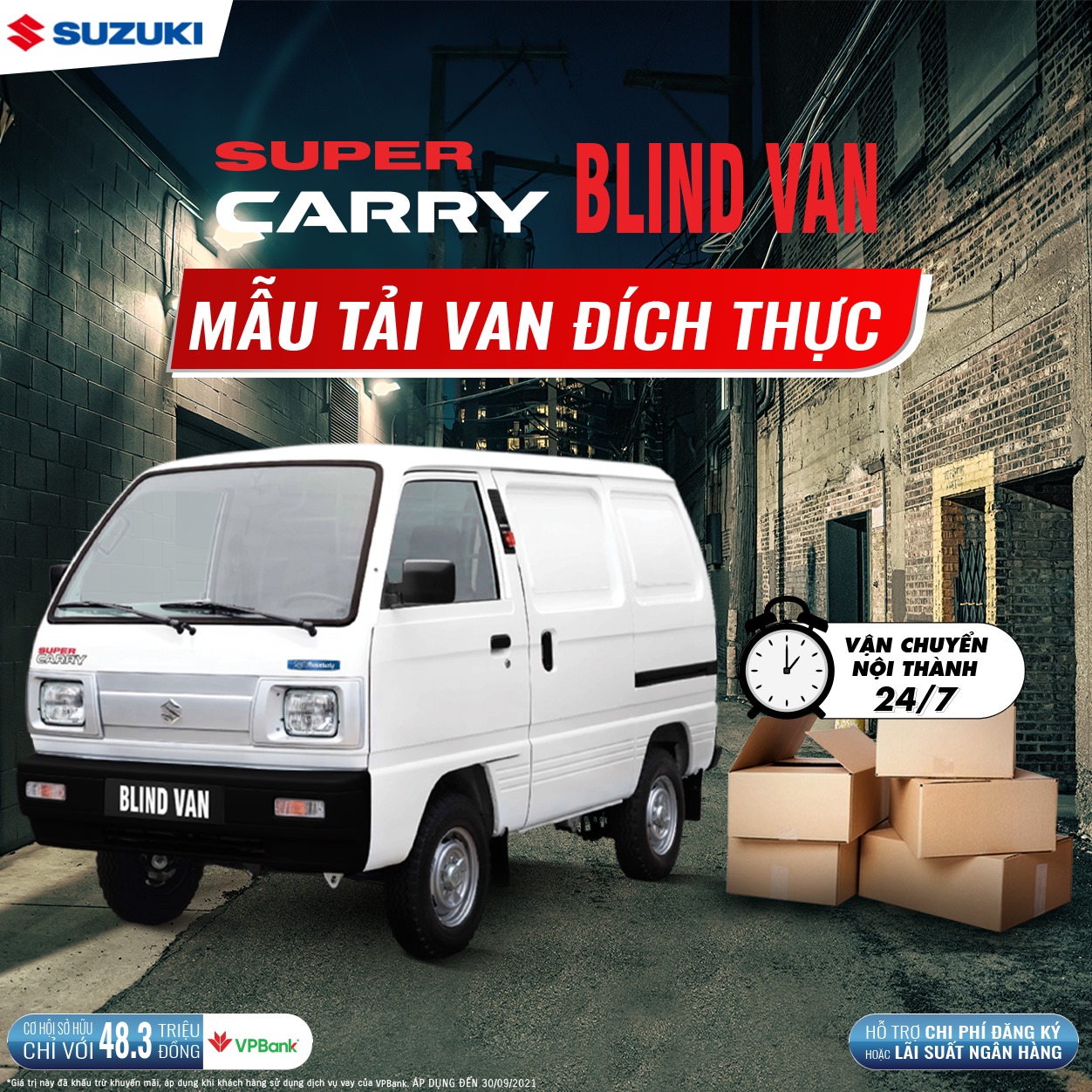 Bán xe Suzuki Supper Carry Van đời 2021, màu trắng-0