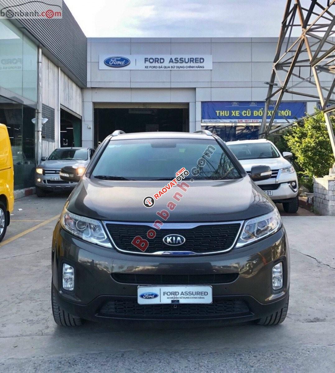 Bán Kia Sorento 2.4 GAT đời 2016, màu nâu-0