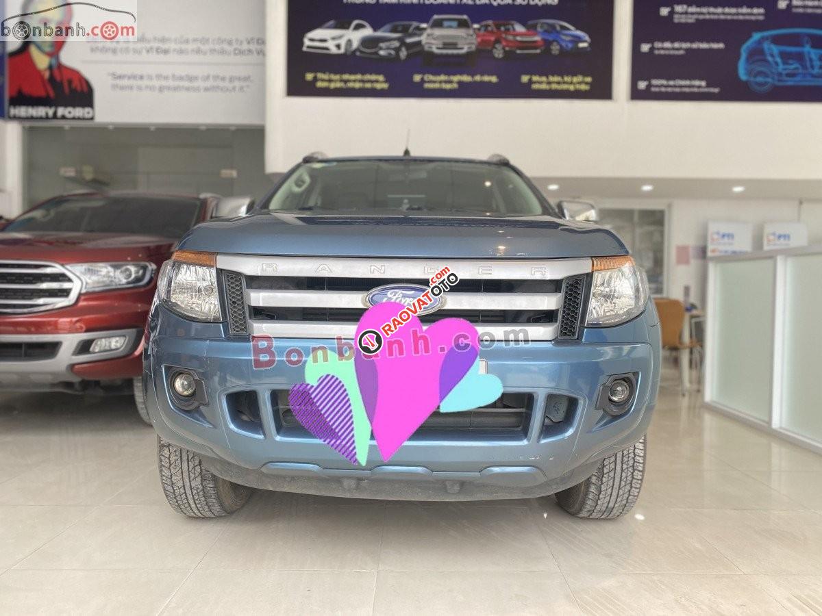 Xe Ford Ranger XLS AT 2014, màu xanh lam, xe nhập-0