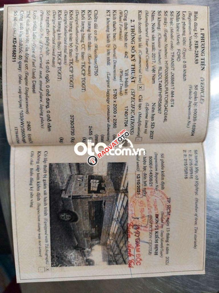 Cần bán lại xe Ford Transit Luxury sản xuất 2017, màu bạc còn mới-0