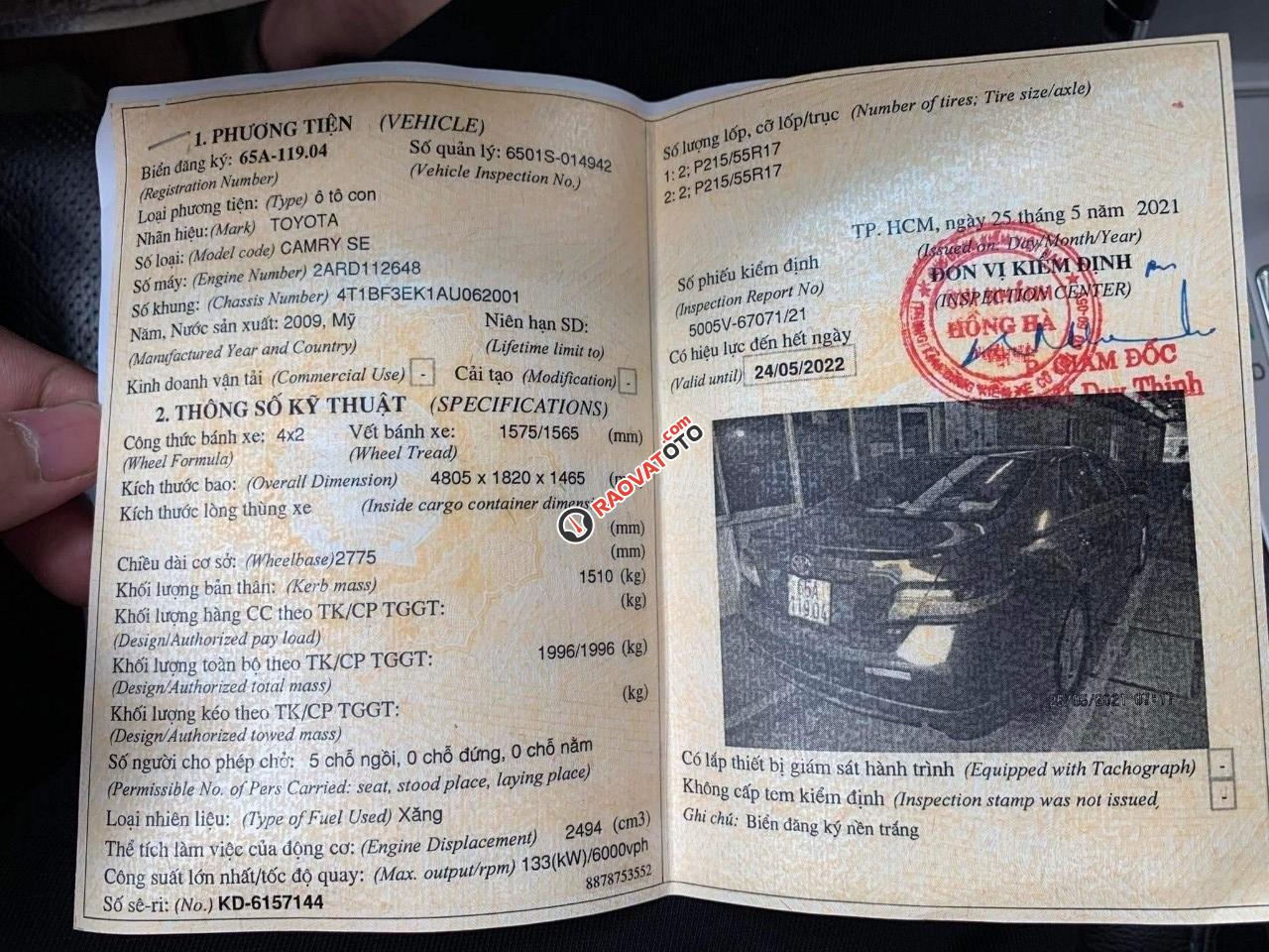 Xe Toyota Camry SE năm sản xuất 2009, giá tốt nhất, còn mới, liên hệ-7