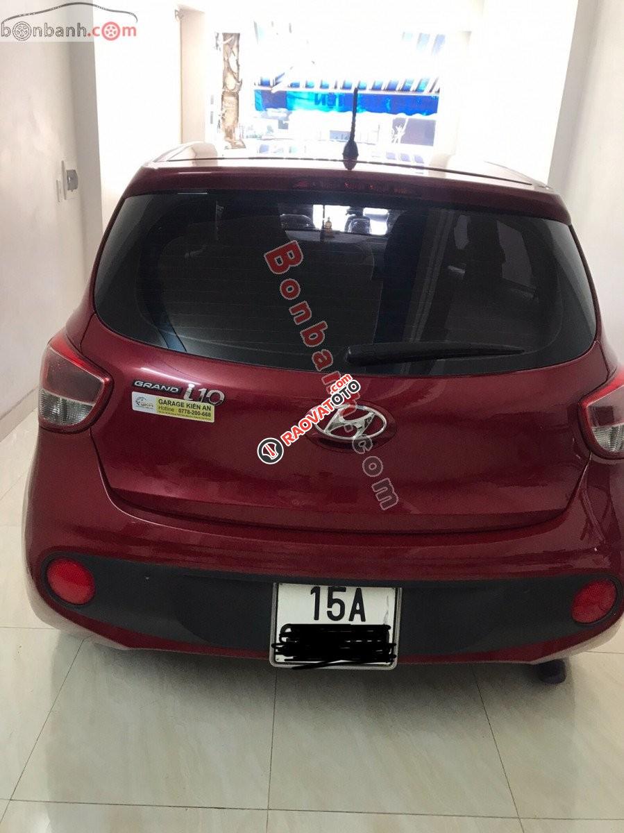 Bán Hyundai Grand i10 1.0 AT sản xuất năm 2017, màu đỏ, giá chỉ 325 triệu-1