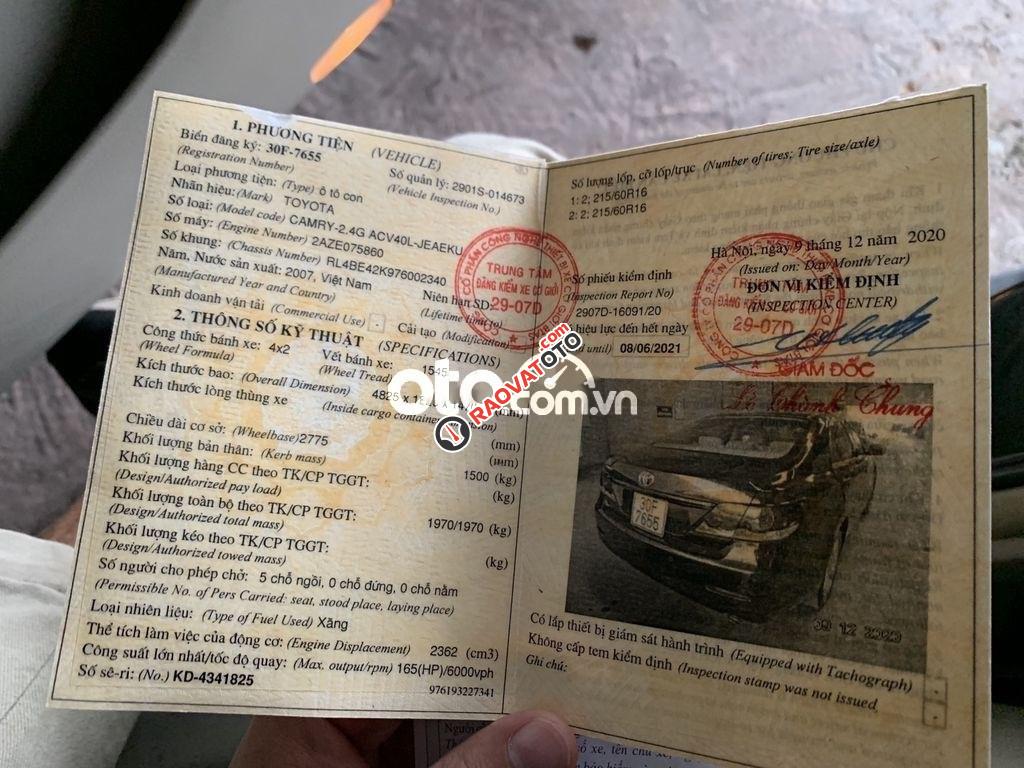 Cần bán xe Toyota Camry 2.4 G năm 2007 còn mới  -4