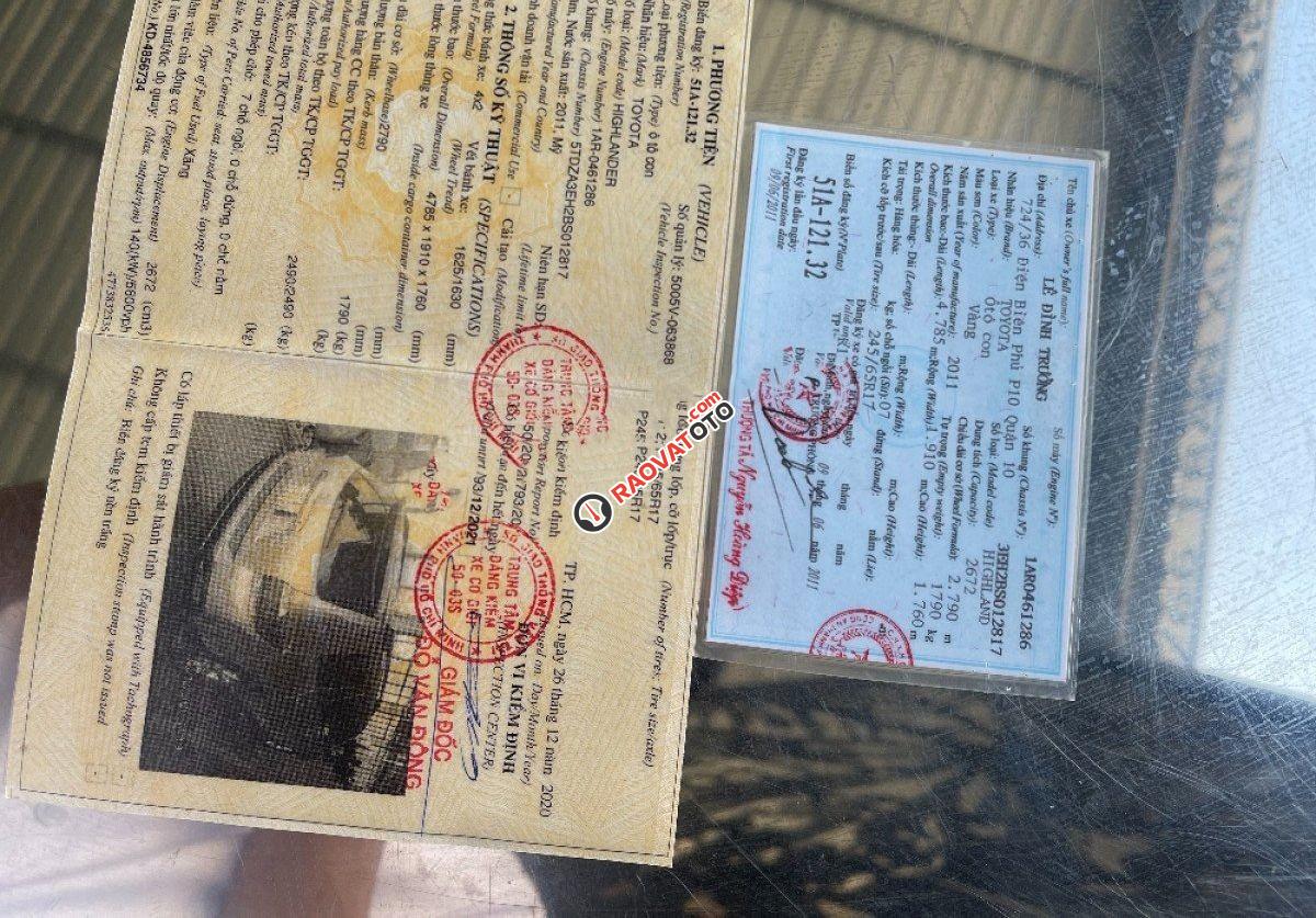 Bán Toyota Highlander SE đời 2011, xe nhập chính chủ, giá chỉ 860 triệu-4