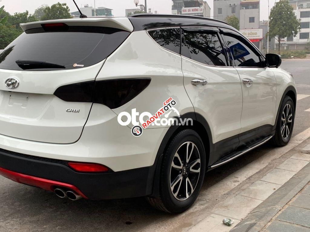 Bán Hyundai Santa Fe CRDI đời 2014, màu trắng xe gia đình-5