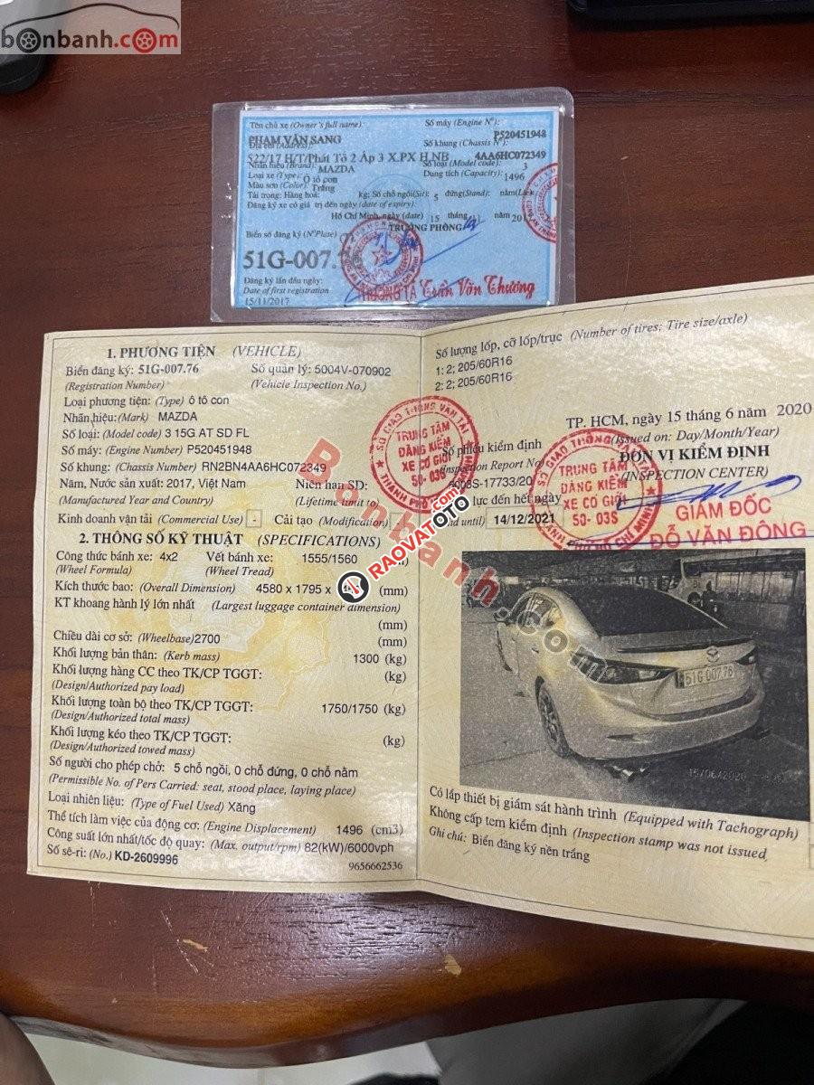 Bán Mazda 3 FL đời 2017, màu trắng-8