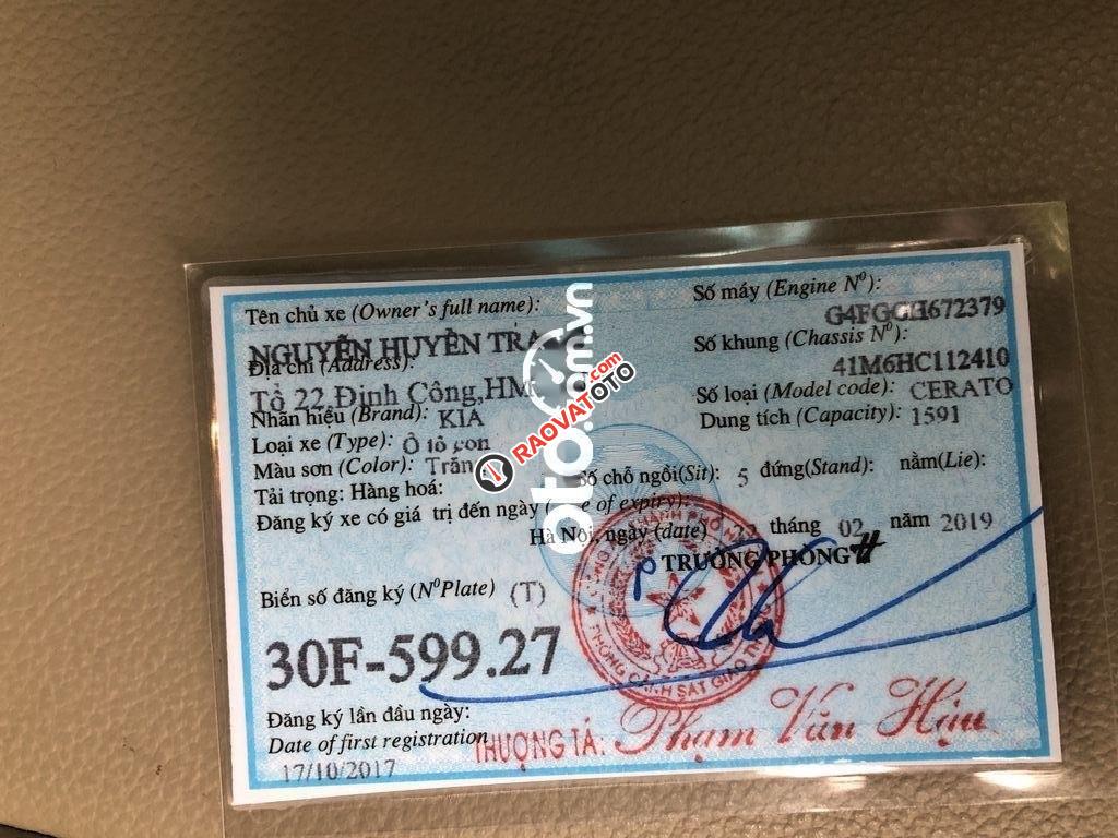 Bán ô tô Kia Cerato MT đời 2017, màu trắng, nhập khẩu nguyên chiếc xe gia đình-6
