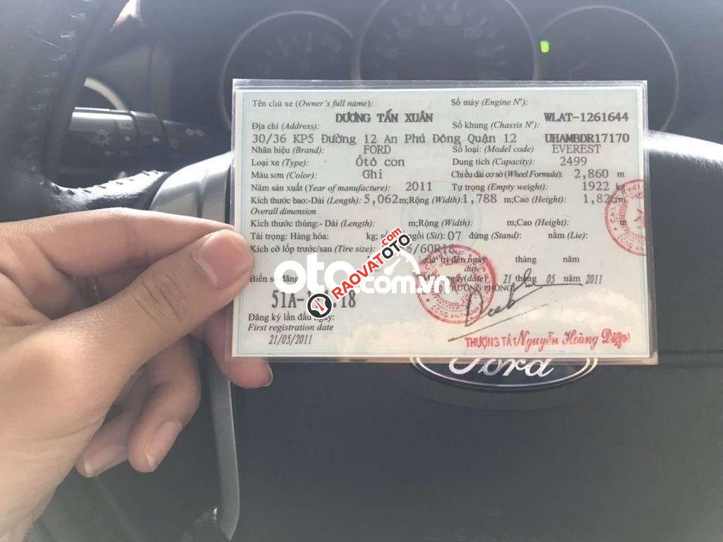 Cần bán gấp Ford Everest AT đời 2011, màu xanh lam còn mới-1