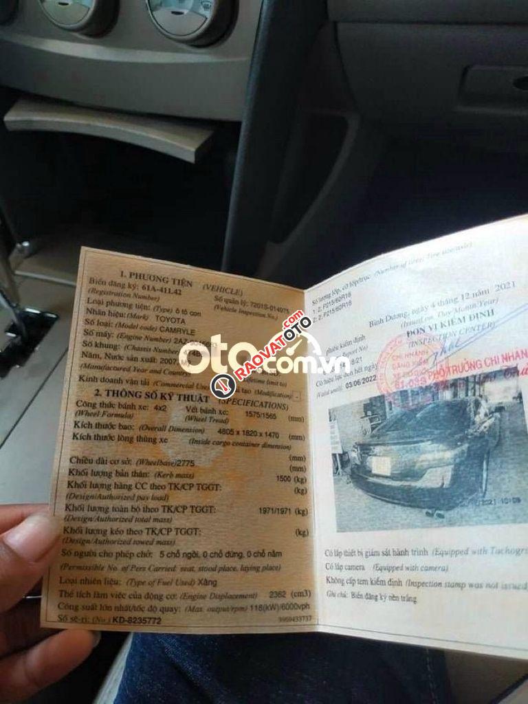 Bán Toyota Camry AT sản xuất 2007, màu đen, xe nhập giá cạnh tranh-0