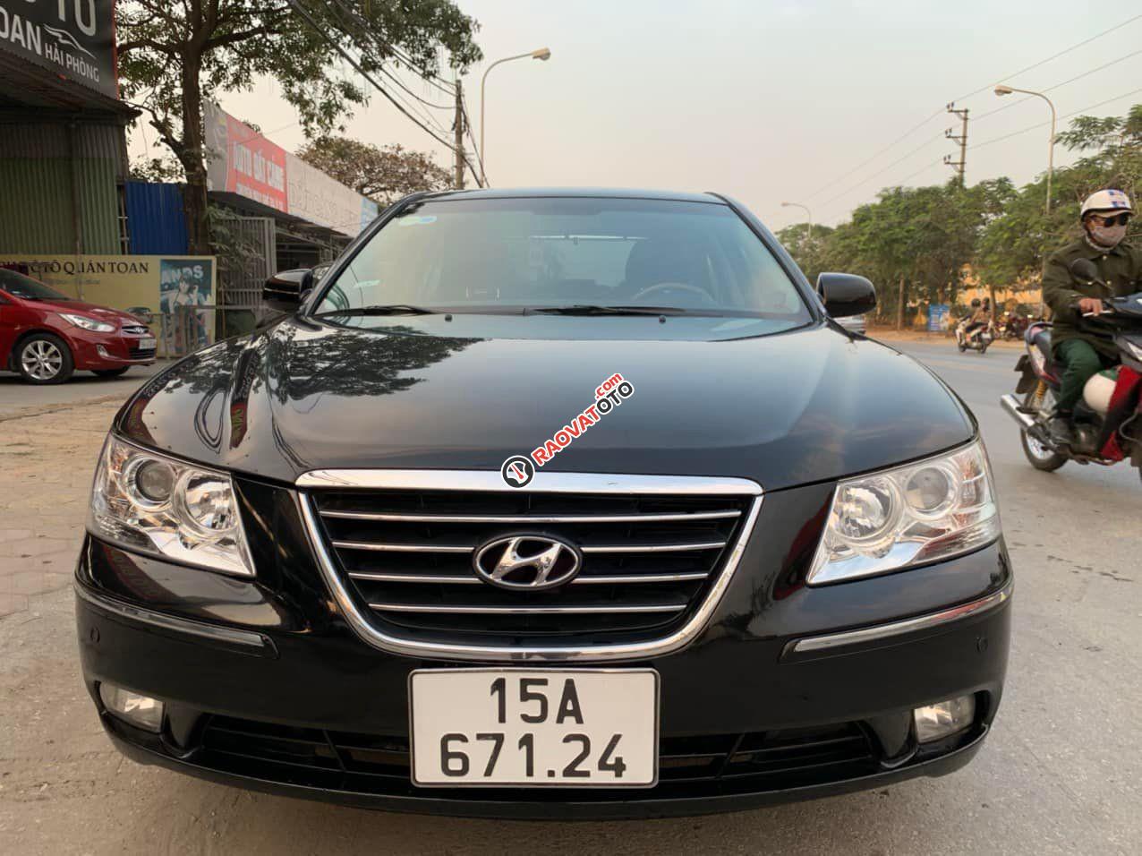 Cần bán gấp Hyundai Sonata AT sản xuất 2009, màu đen-9