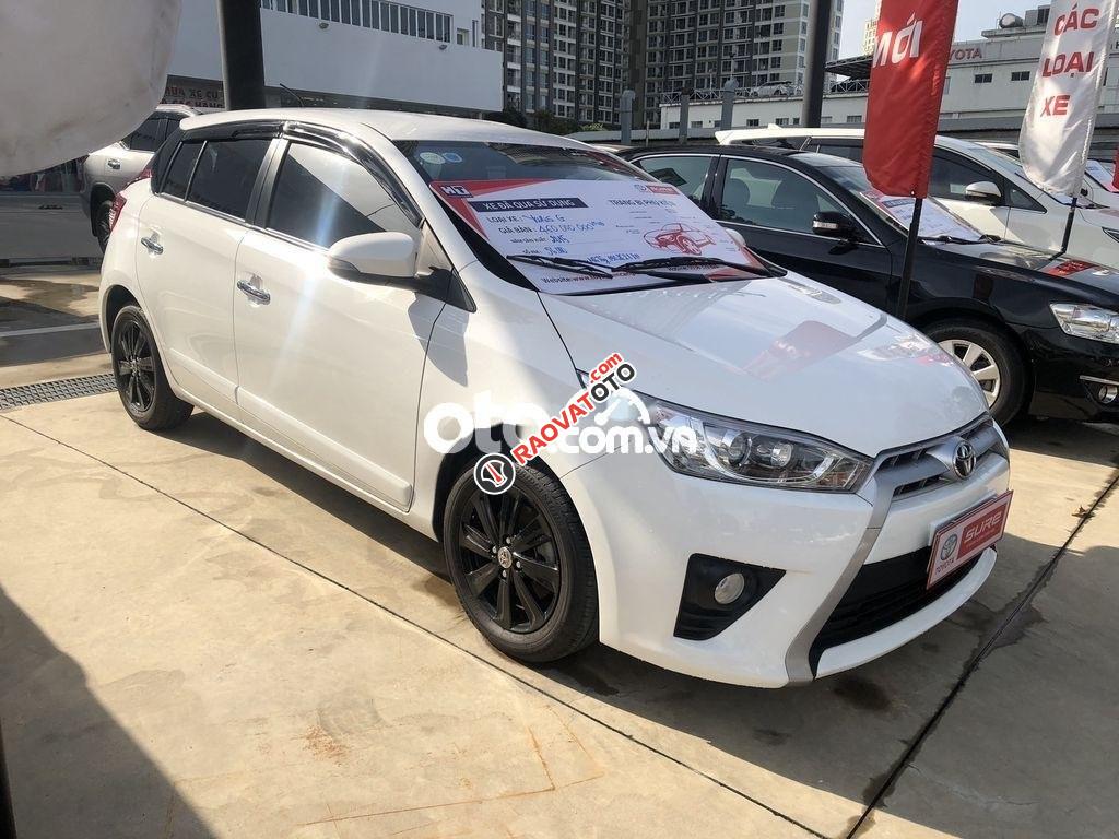 Bán Toyota Yaris G năm 2015, màu trắng, nhập khẩu nguyên chiếc-0