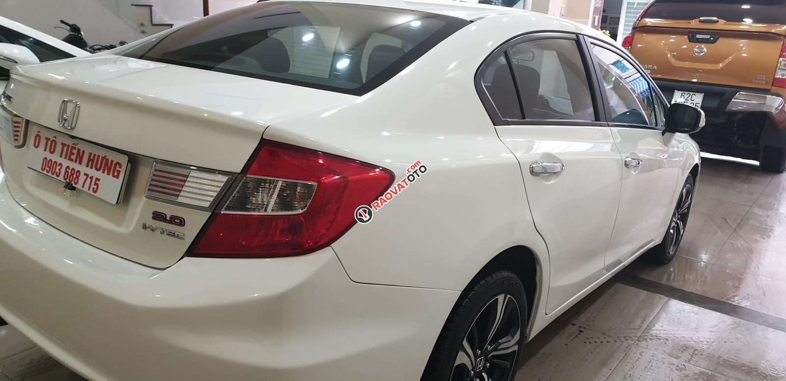 Bán Honda Civic máy 2.0 số tự động đời T12/2014 màu trắng tuyệt đẹp mới 80%-5